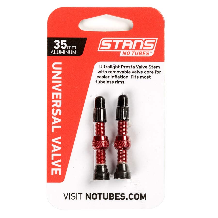 lightweight alloy tubeless valve stems in anodized colors from stans notubes