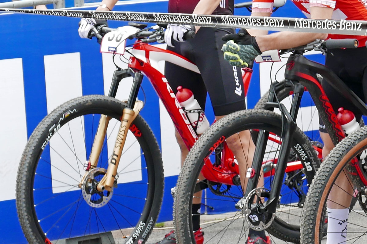 2020 DT Swiss prototype XC 100mm cross-country mountain bike fork, Mathias Flueckiger XCO World Cup sneak peek