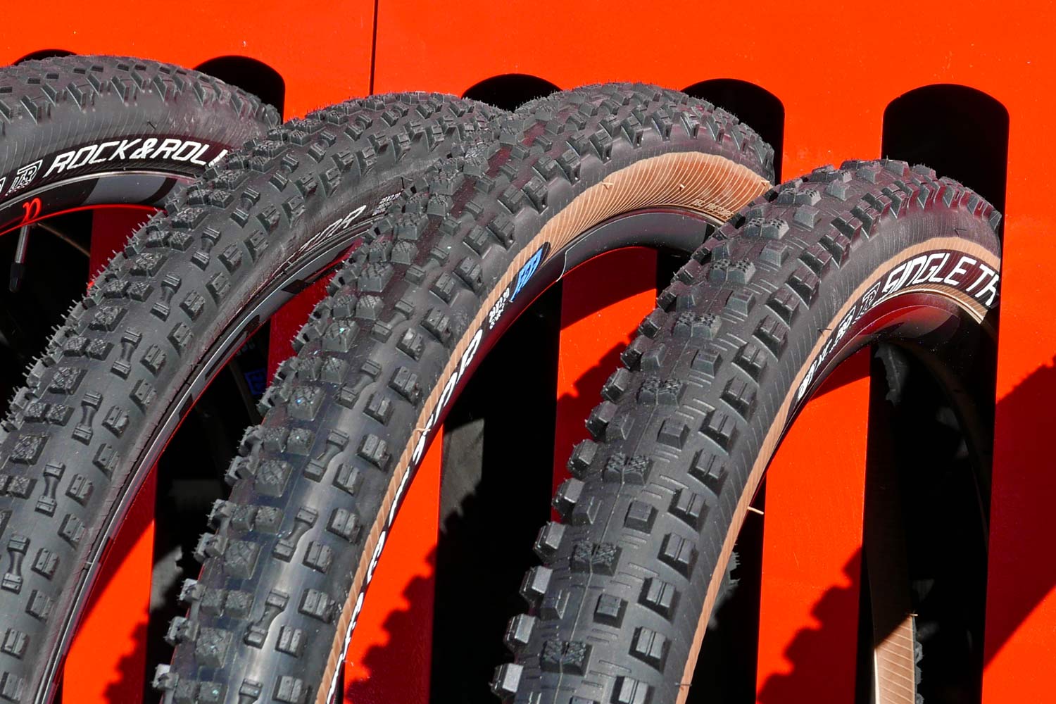 2020 MSC mountain bike tire line-up, Dragster XC cross-country, Rock & Roller XC cross-country marathon, Singletrack trail all-mountain, Hot Seat enduro DH