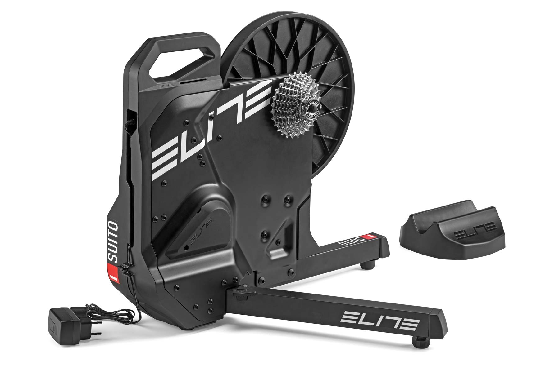 Entrenador inteligente de conducción directa Elite Suito, fácil de configurar, entrenador inteligente interactivo de ciclismo indoor de resistencia magnética compacta