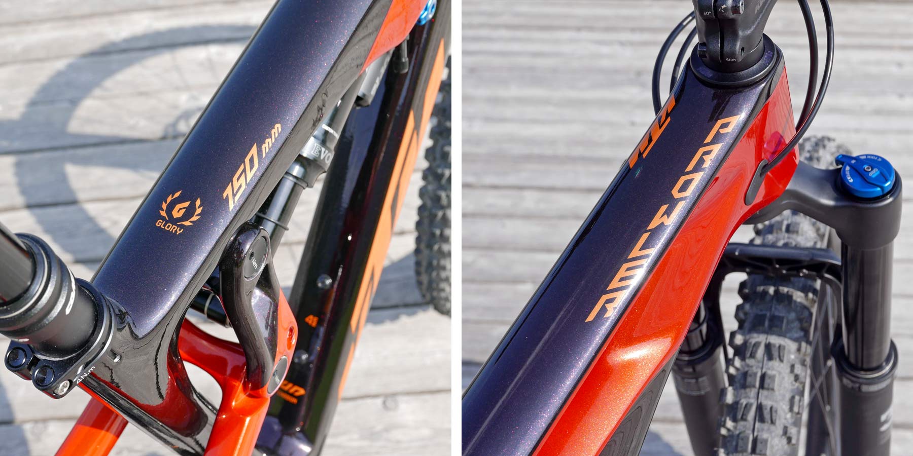 KTM Prowler Glory enduro bike, women-specific performance carbon mountain bikes