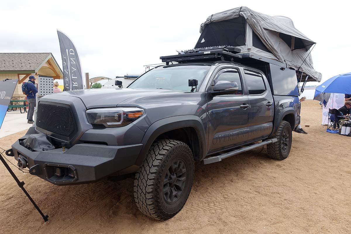 expedition portal overland toyota tacoma truck with offroad gear from outdoor retailer show summer 2019