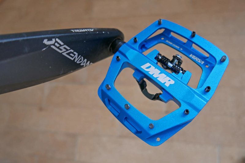 DMR Versa MTB pedals, hybrid two-sided clipless flat platform mountain bike pedals