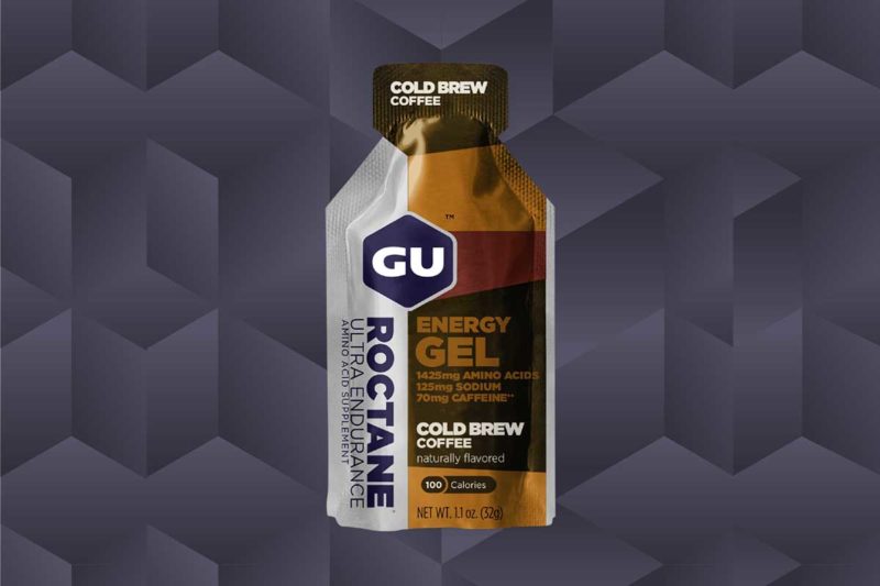 gu cold brew coffee energy gel with double caffeine and amino acids