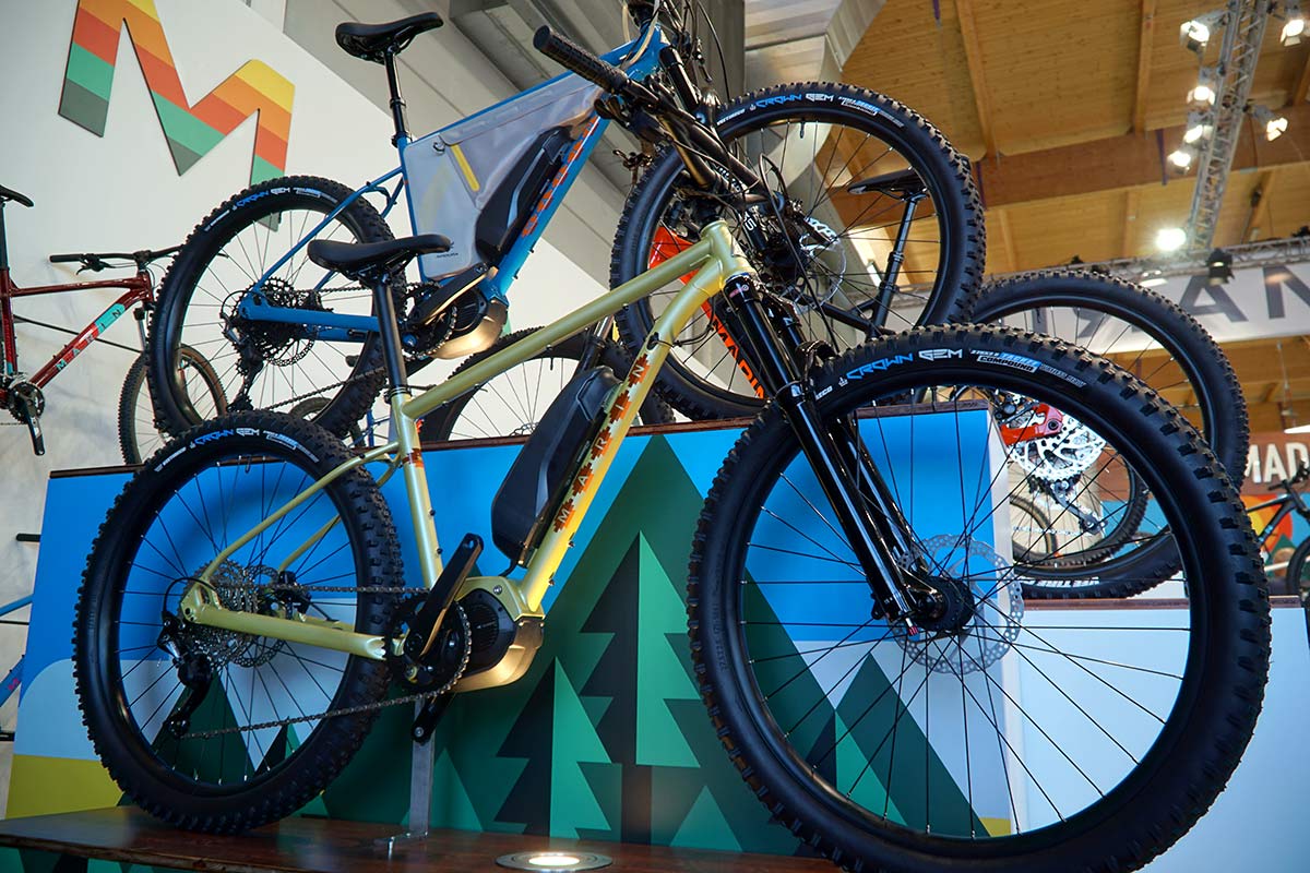 2020 marin e-Pine Mountain eMTB adventure mountain bike with a steel frame