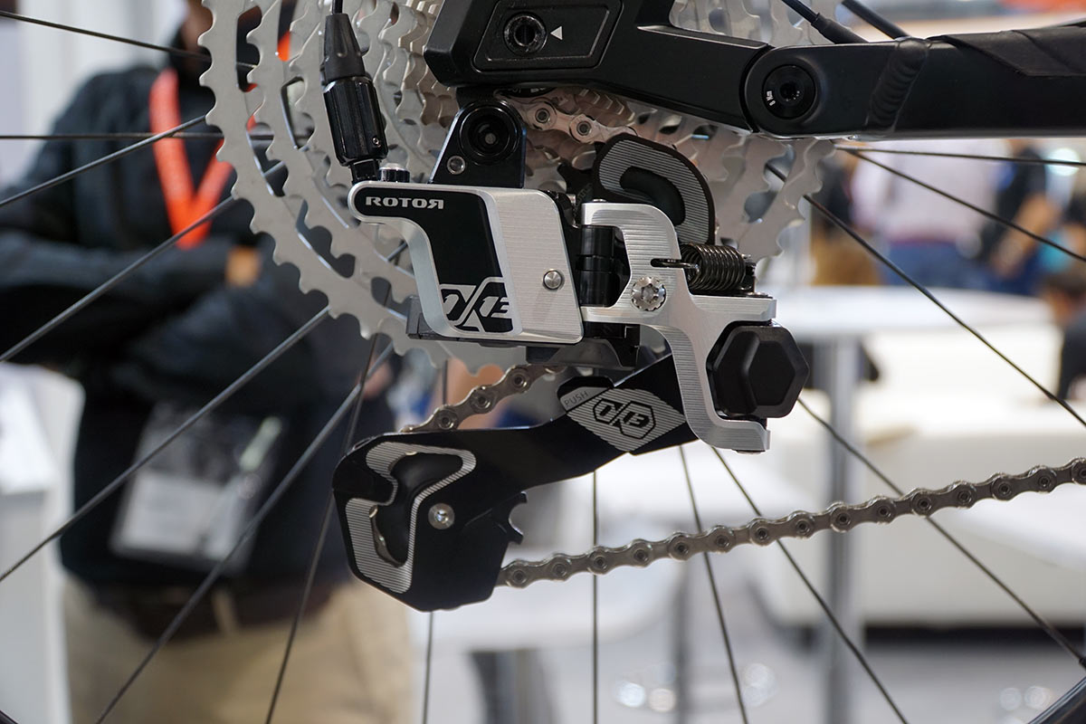 Rotor 1x13 ultralight mountain bike drivetrain that shifts hydraulically