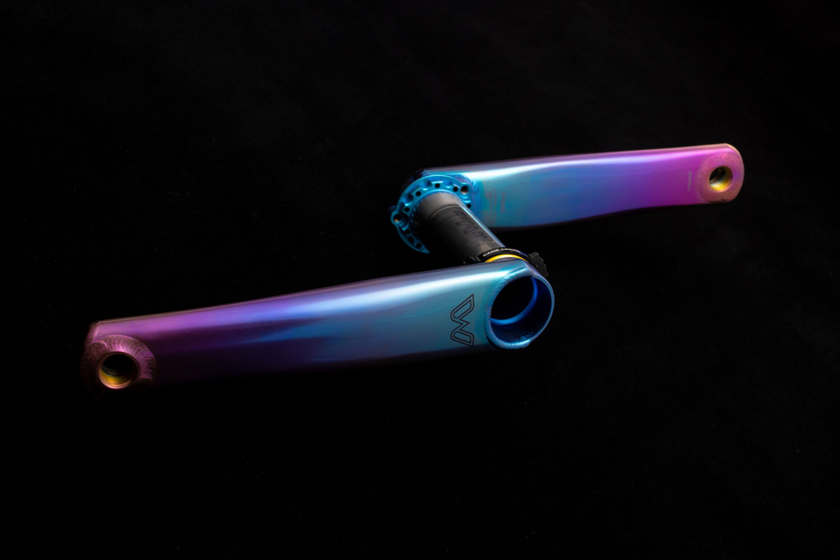 Cane Creek dips into limited edition cranks with Tie-Dye eeWings titanium crankset