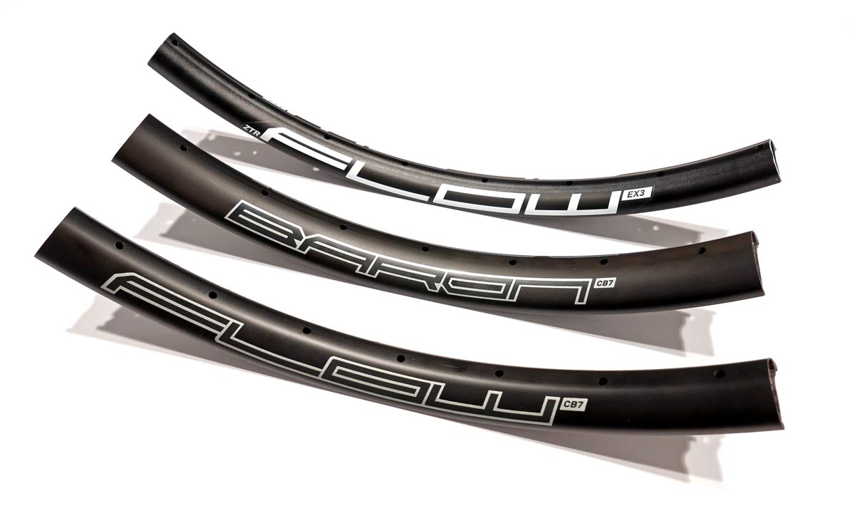 Stan's Flow & Baron CB7 carbon asymmetric tubeless MTB rims mountain bike wheels