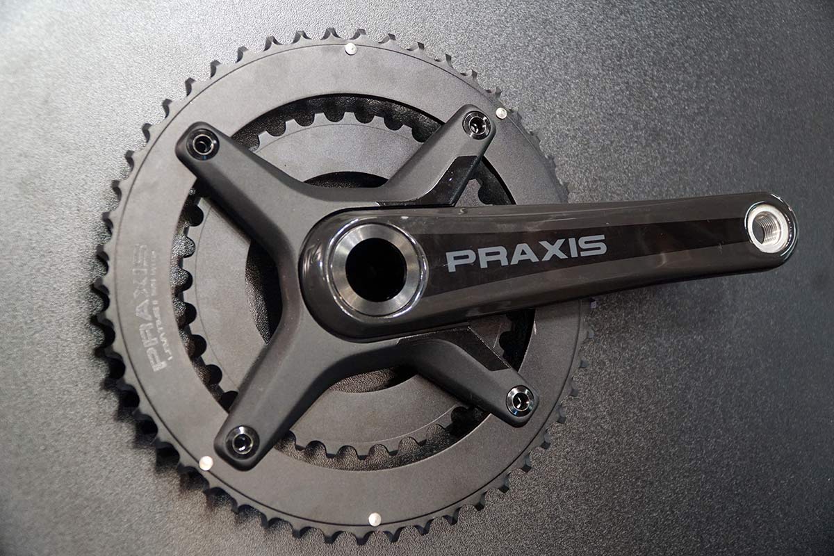 praxis zayante 2 carbon cranks with levatime 2 chainrings