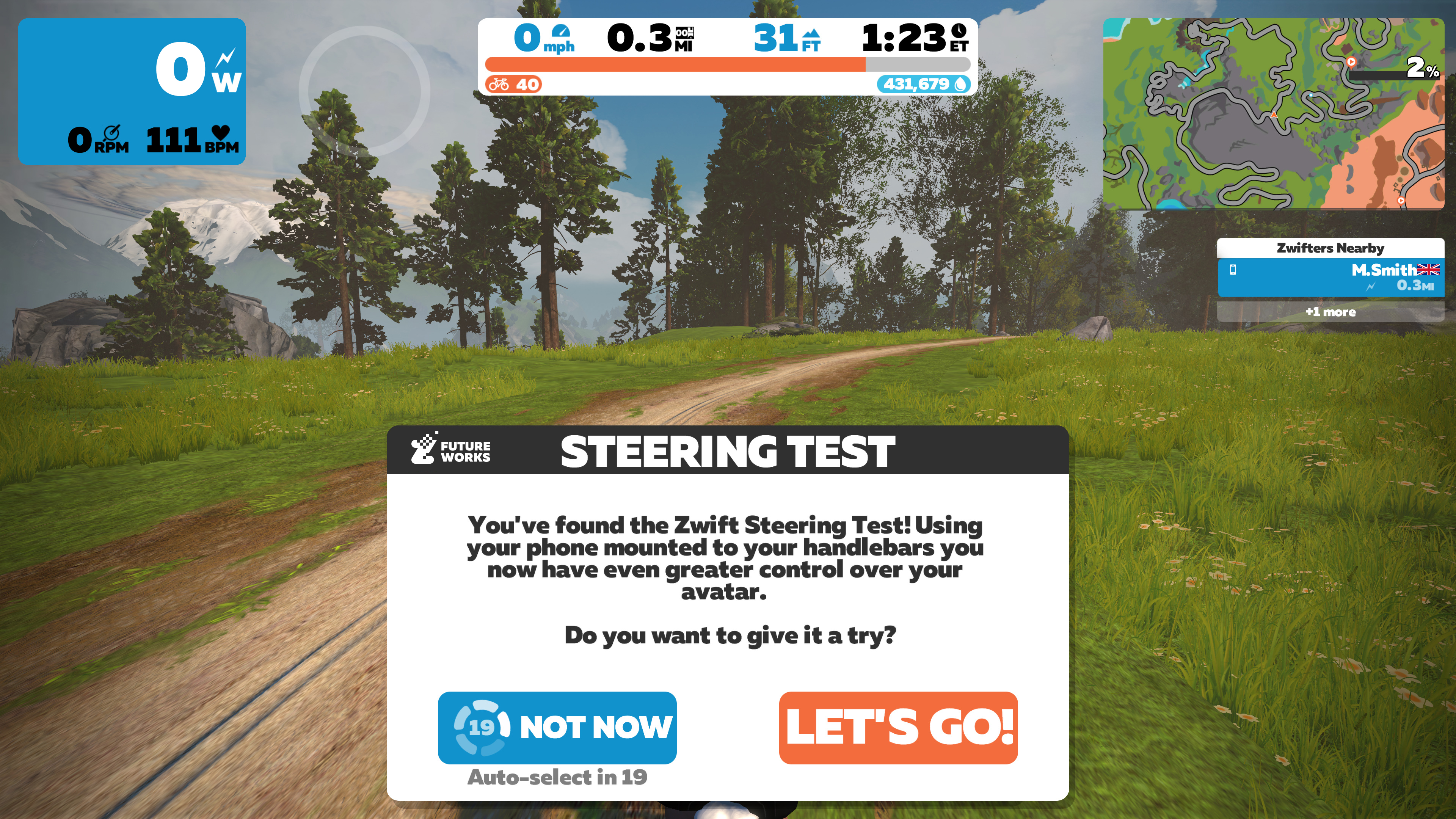Time to turn on Zwift - FutureWorks In-Game Steering is live for public testing