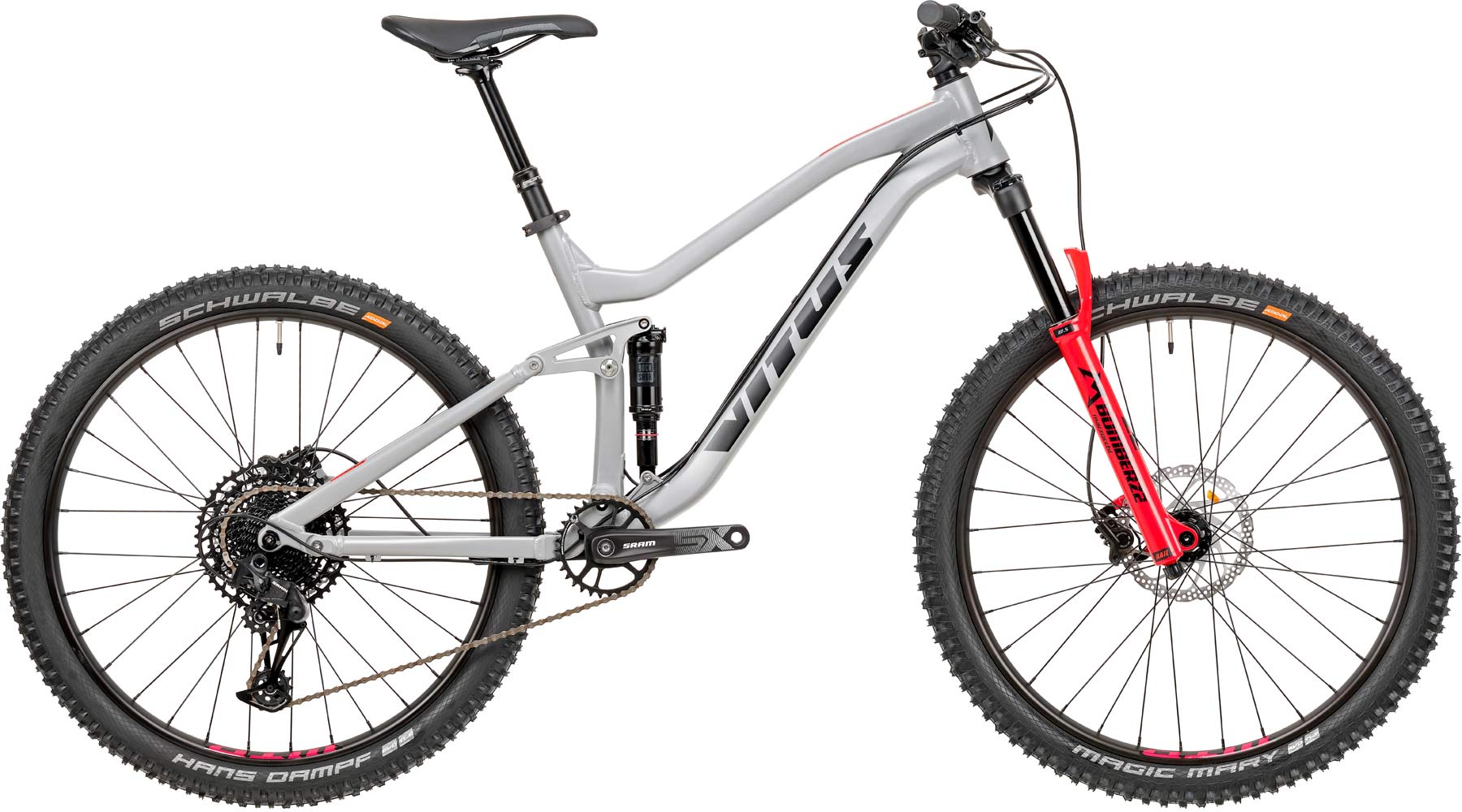 2020 Vitus Mythique trail bike, affordable aluminum alloy aluminium trail mountain bike, 130mm or 140mm travel, 27.5