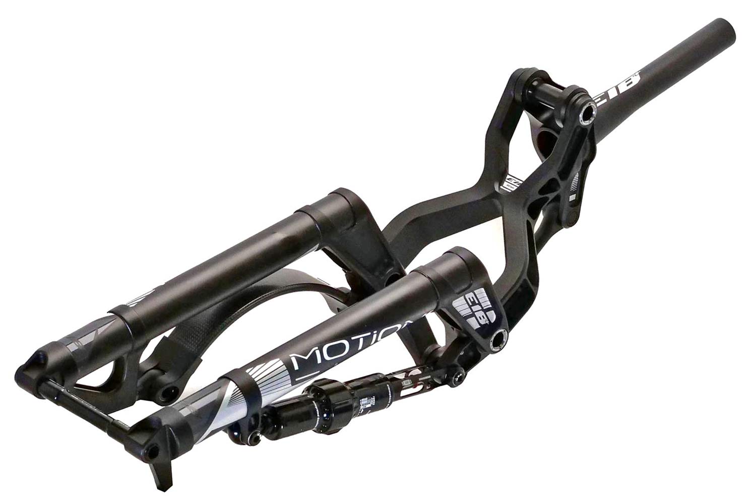 Motion E18 linkage fork, dynamic linkage leaf-spring enduro all-mountain bike fork