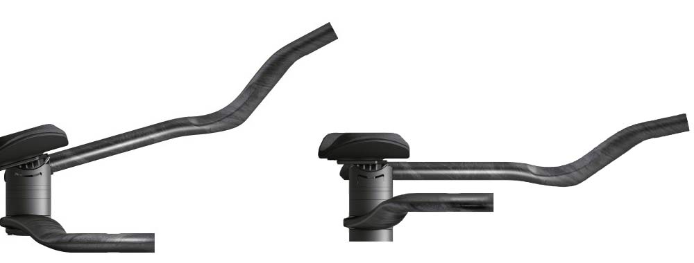 Vision TriMax Carbon TT/triathlon aerobar is more adjustable, more