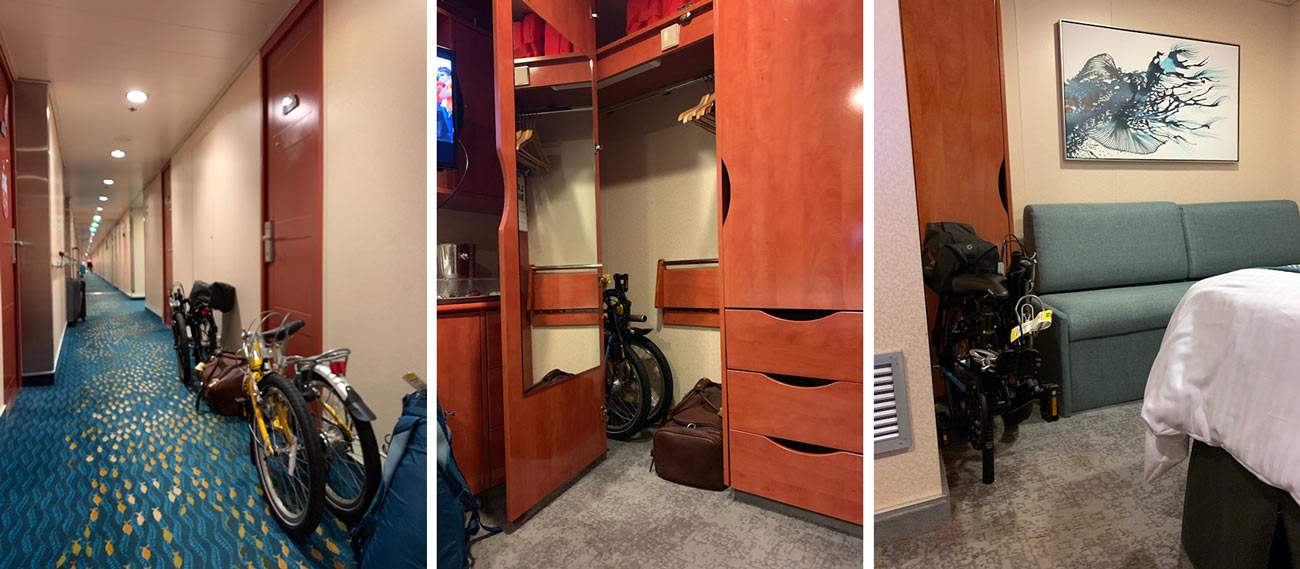 will a bike fit inside a cruise ship stateroom or cabin