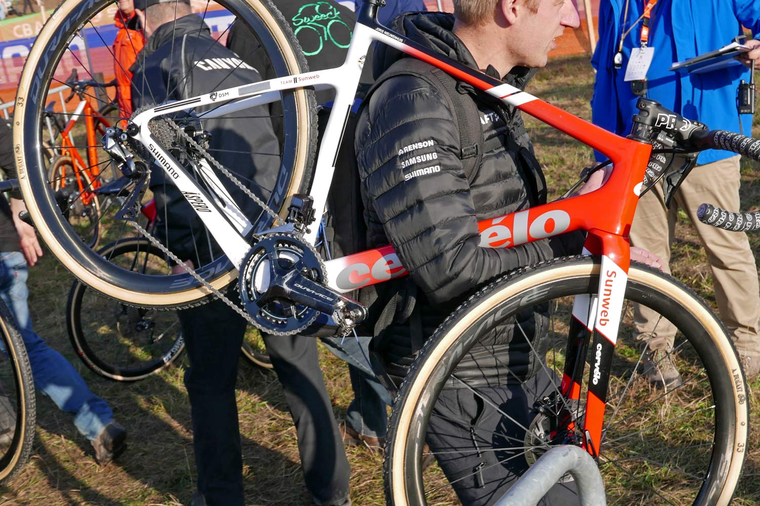 CX Pro Bike Check, carbon Cervelo Aspero gravel bike raced at the Cyclocross World Cup as a cross race bike by Joris Nieuwenhuis