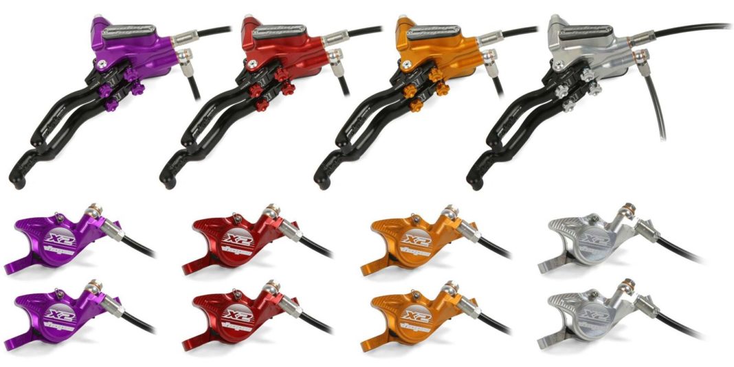 Hope Tech 3 Duo lever pulls 2 hydraulic brakes with 1 hand, Tech 3 X2 Uno does too! Bikerumor