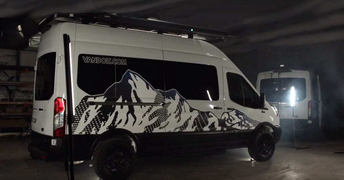 new VanDOit LIV modular interior for custom ford transit vanlife vans
