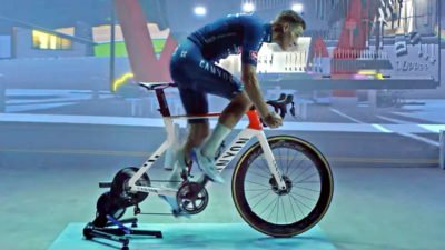 Zwift leaks new 2021 Canyon Aeroad carbon aero road bike in Mathieu van der Poel ad
