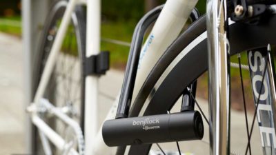 BenjiLock by Hampton is a Biometric bicycle U-lock, unlocked by your fingerprint