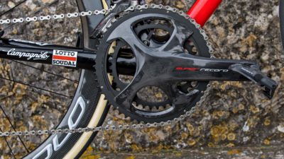 Spotted: Is Lotto-Soudal training on prototype Campagnolo Super Record power meter?