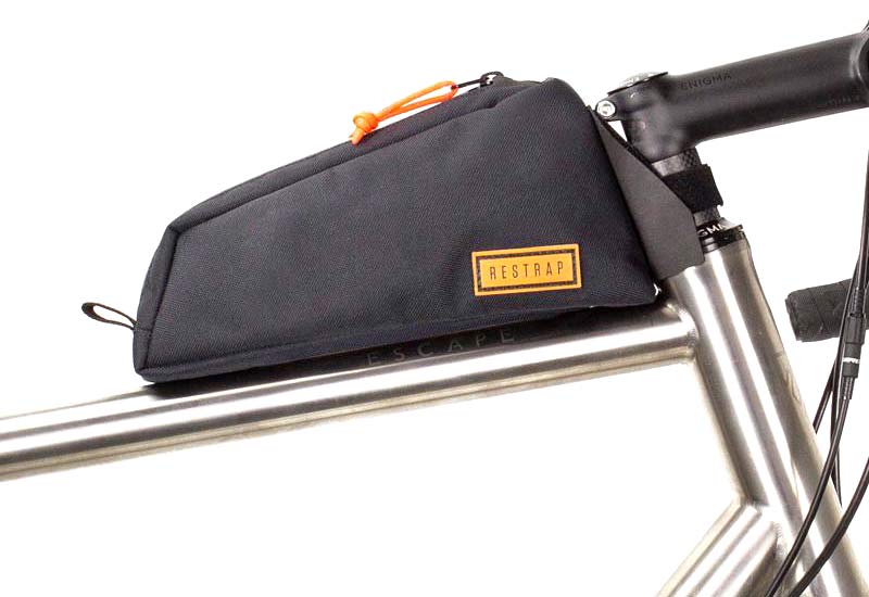 Restrap Bolt-On Top Tube Bag, UK-made bikepacking gear