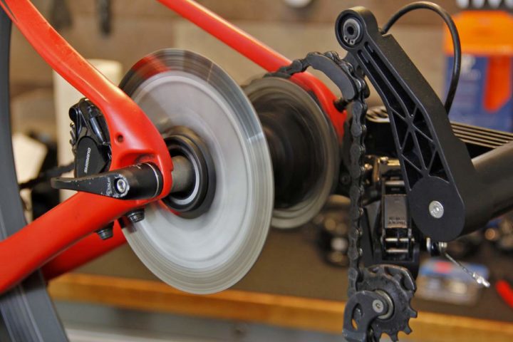 Chainlift tool does the dirty work of wheel removal & brake tuning ...