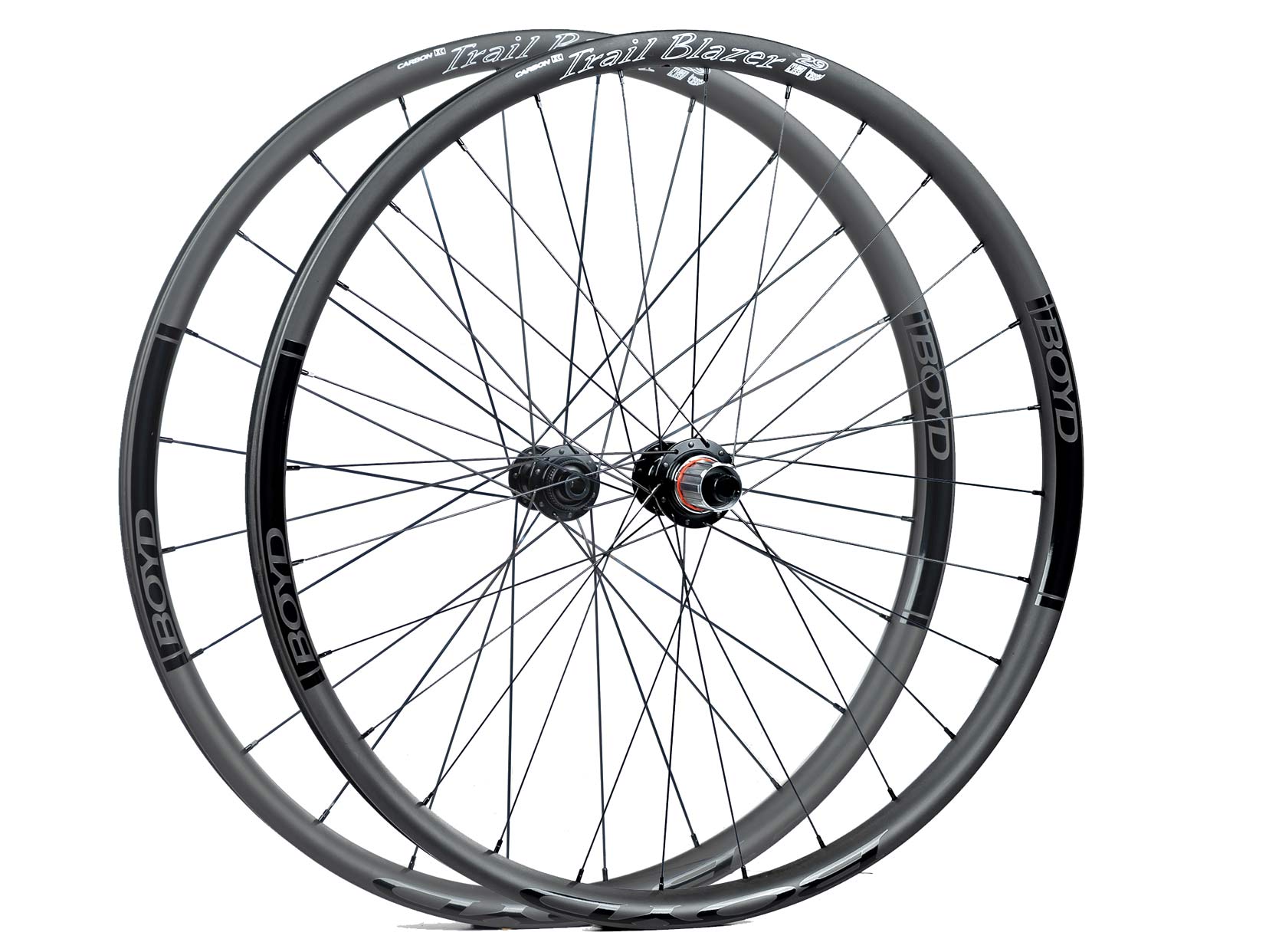 Boyd Trailblazer lightweight carbon XC mountain bike wheels_light carbon gravel or cross-country mountain bike wheelset