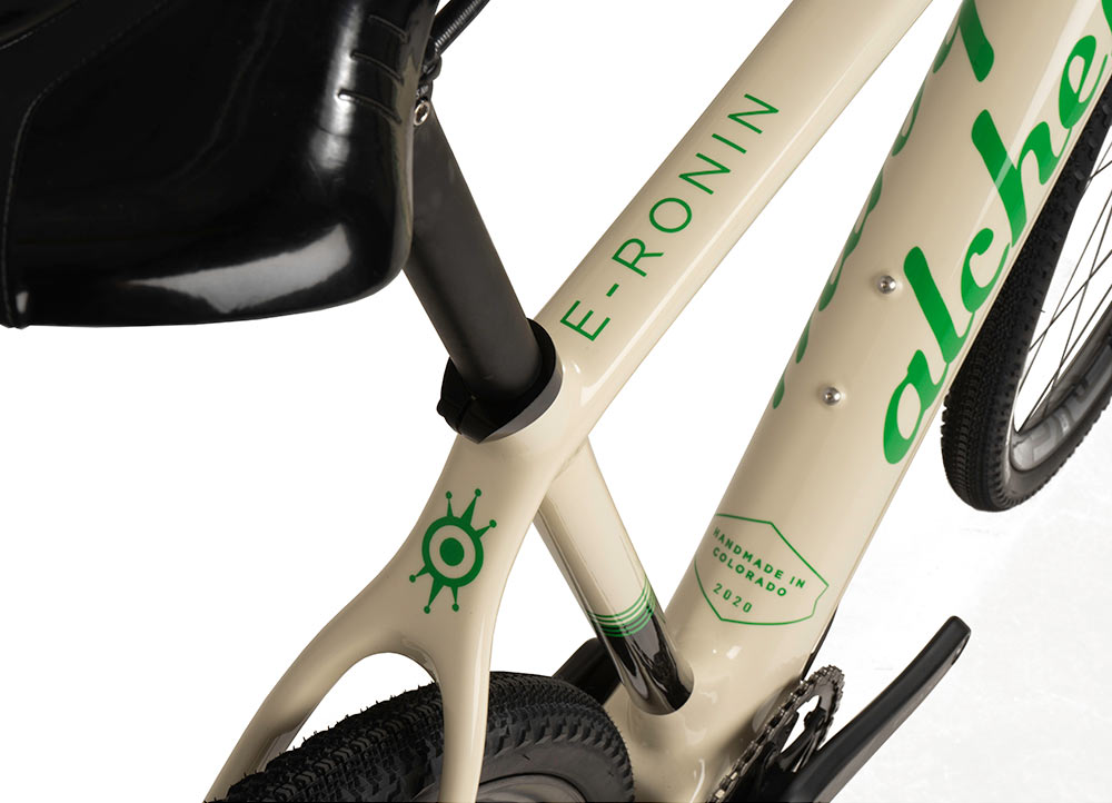 new alchemy e-ronin e-gravel bike with electric assist motor