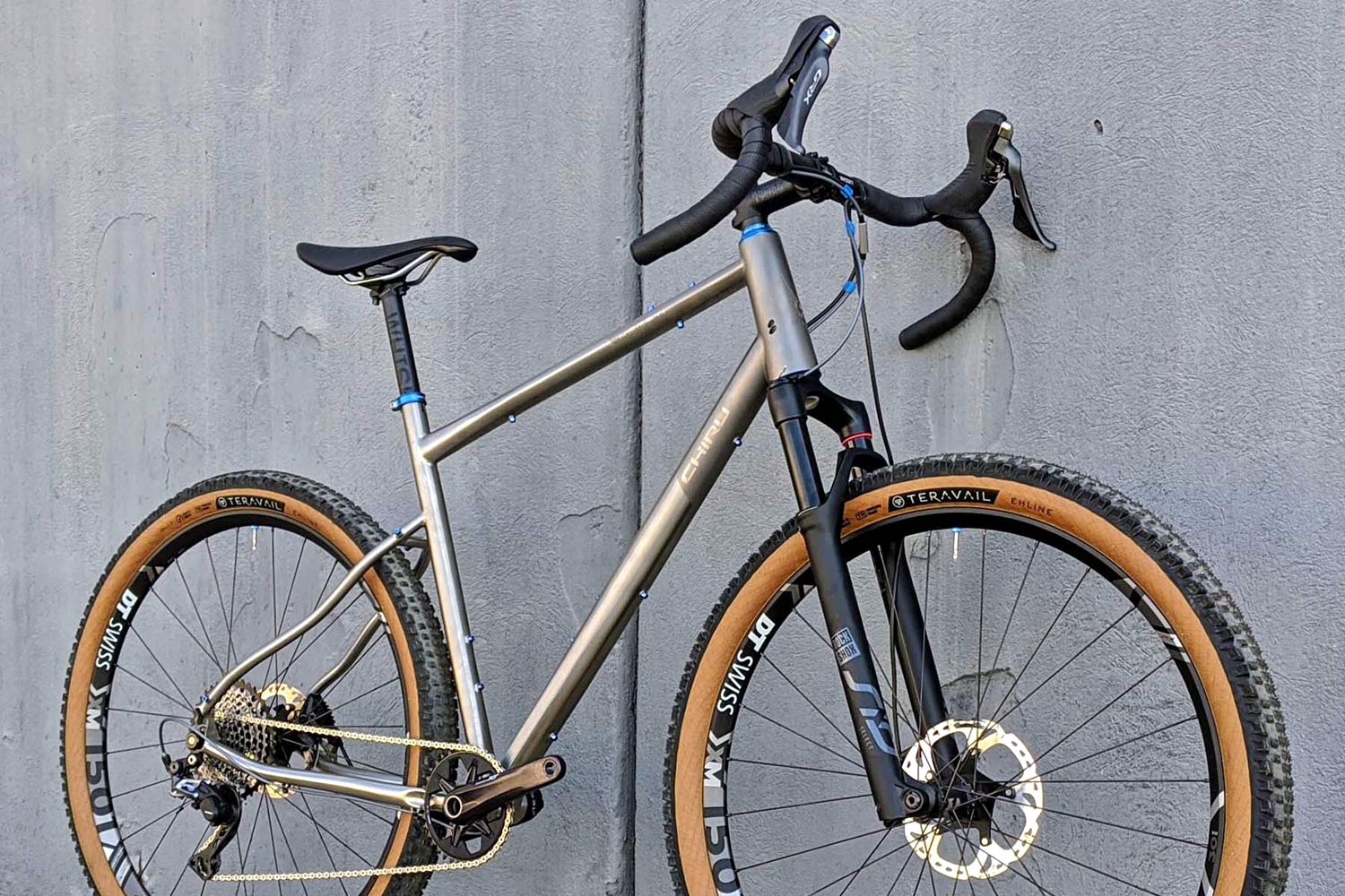 Chiru Kegeti adventure-ready 29er MTB or gravel bike, titanium hardtail mountain bike adventure gravel bike
