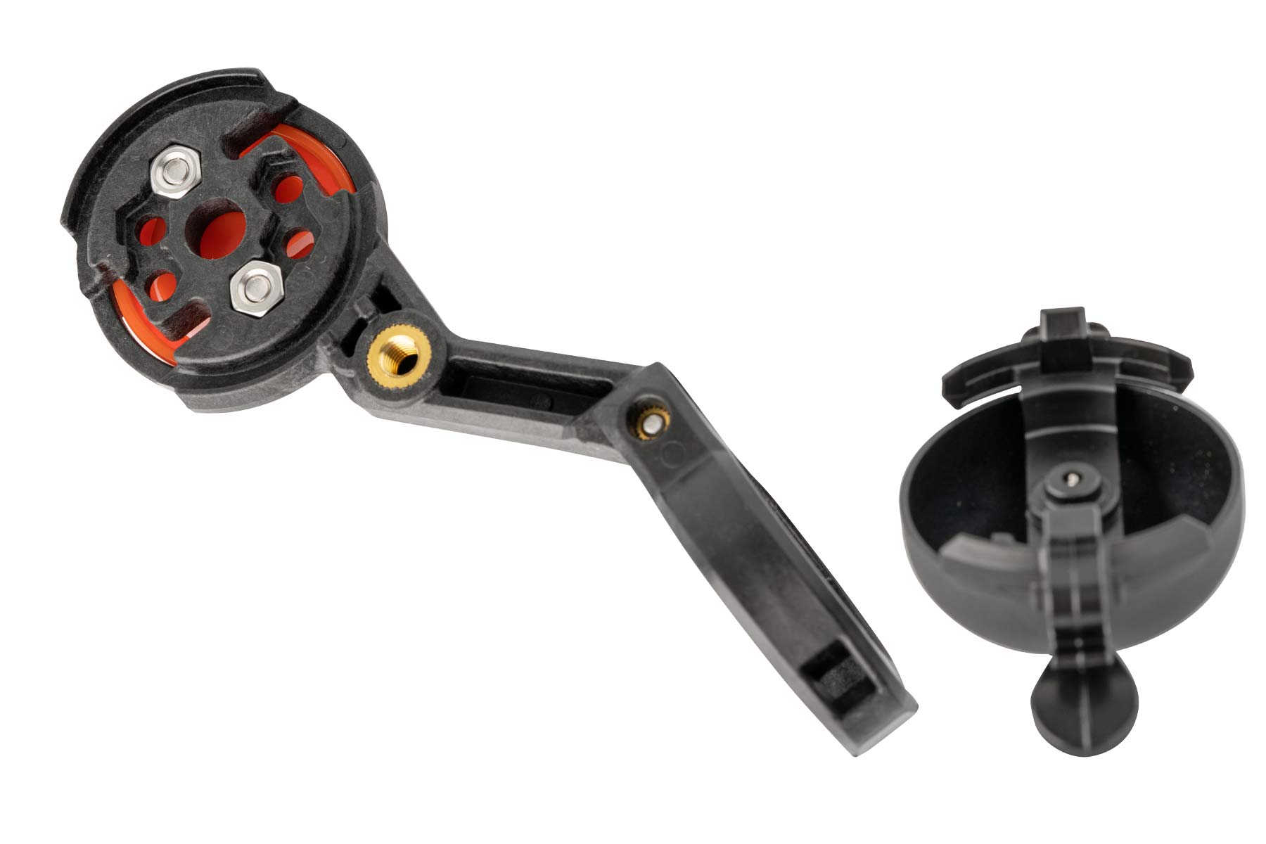 CloseTheGap HideMyBell RaceDay carbon GPS mount bike bell, lightweight carbon cycling computer out-front mount with removable bell