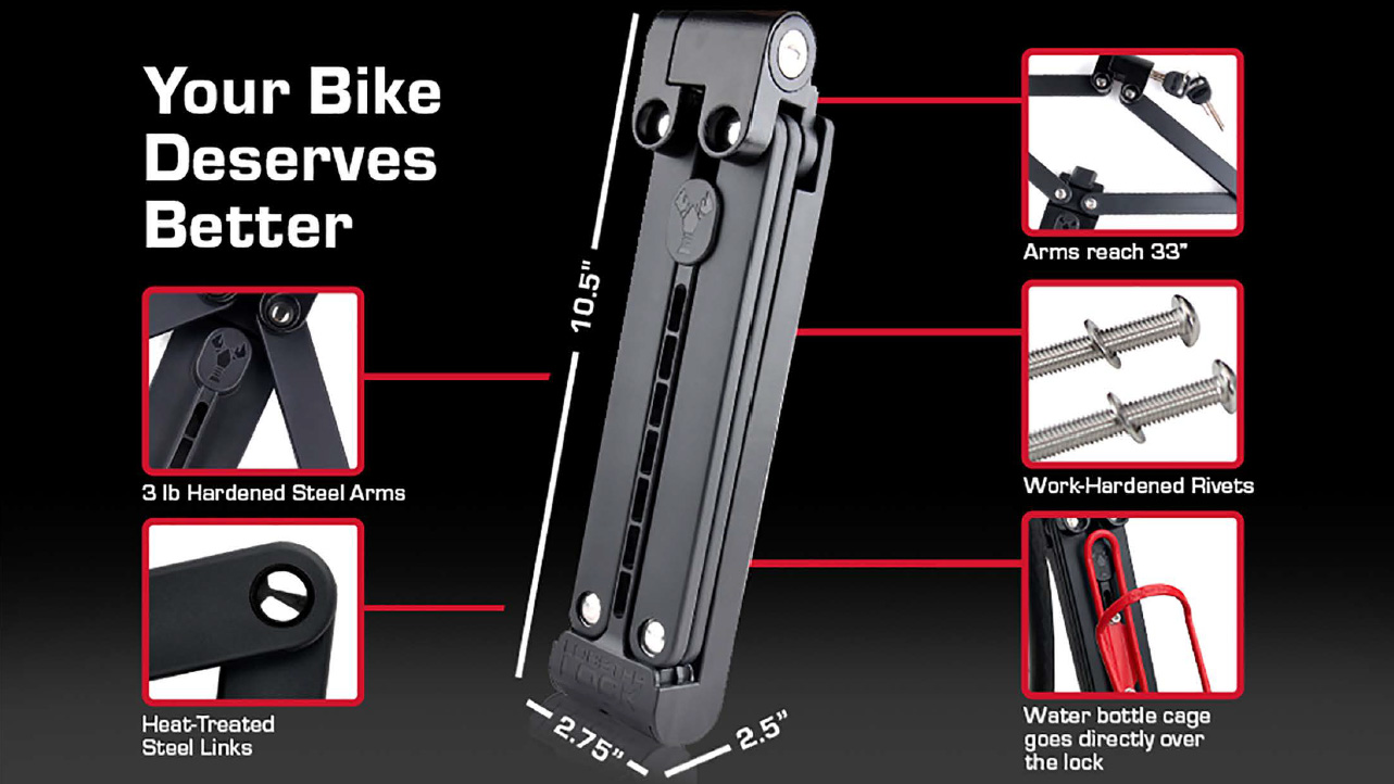 Found: Lobster Lock is a folding U-Lock alternative that's always mounted to your bike
