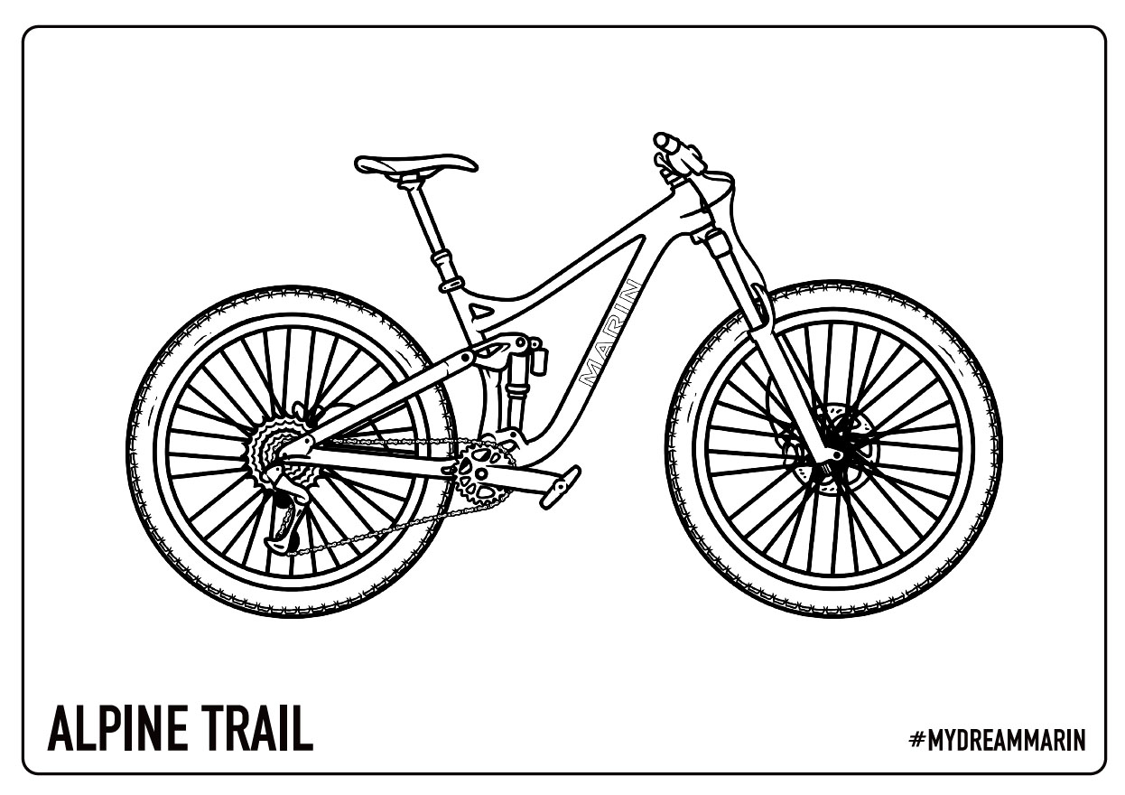 Trail motorcycle coloring pages 