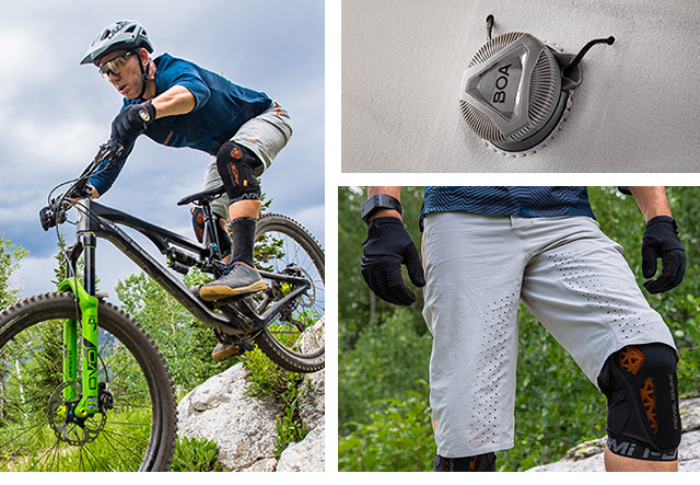 Pearl Izumi Elevate mountain bike shorts use BOA adjustment instead of belts