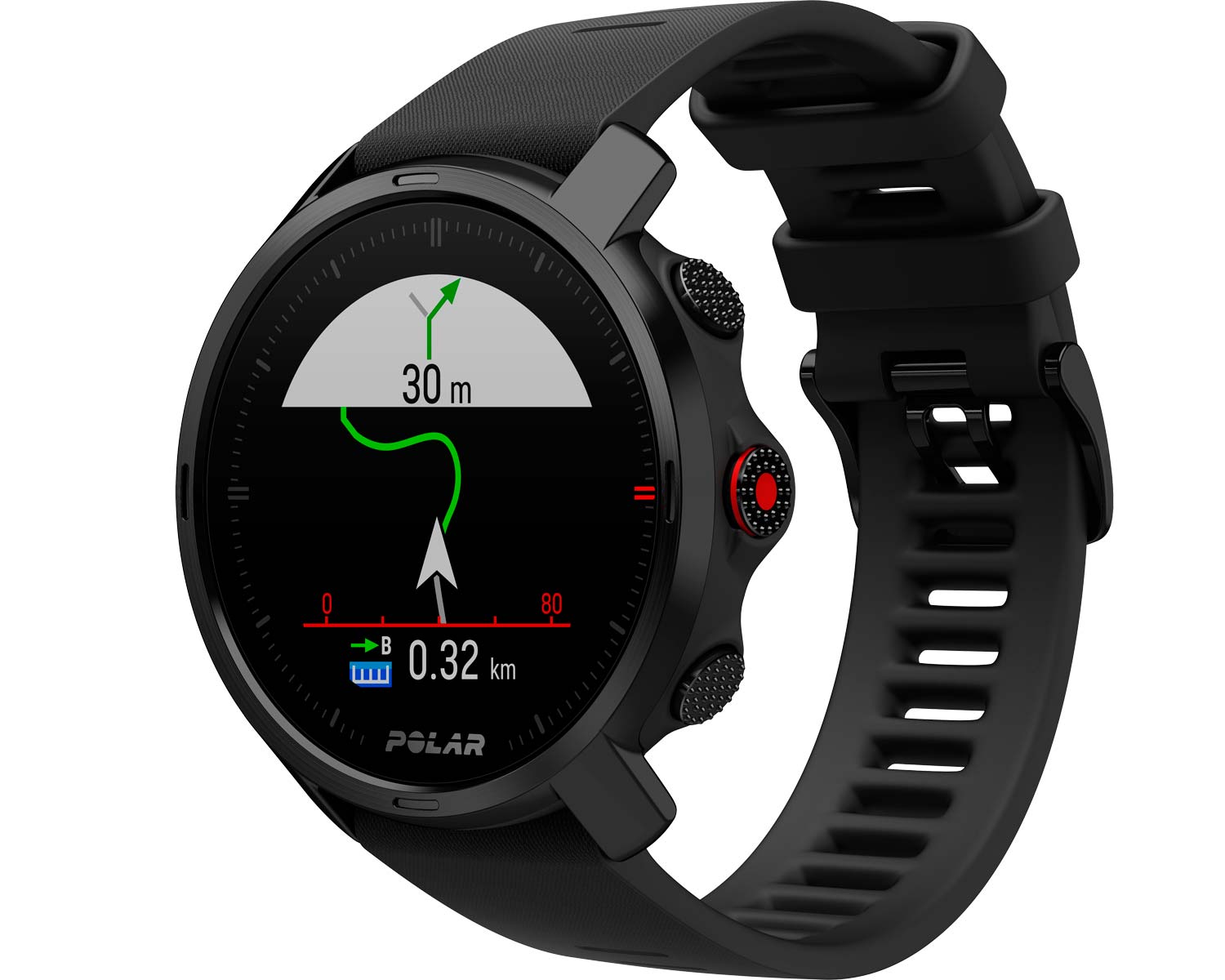 Polar Grit X GPS smartwatch, wrist-based heart rate GPS tracking training smart watch cycle computer for cyclists runners komoot