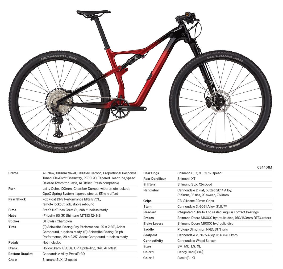 2021 Cannondale Scalpel Carbon 3 mountain bike specs and build components