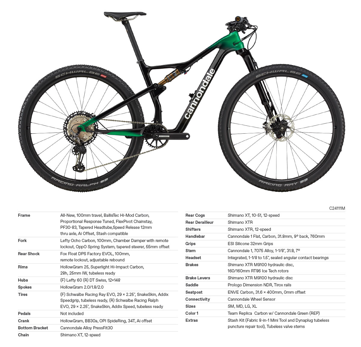 2021 Cannondale Scalpel Hi-Mod 1 carbon mountain bike specs and build components