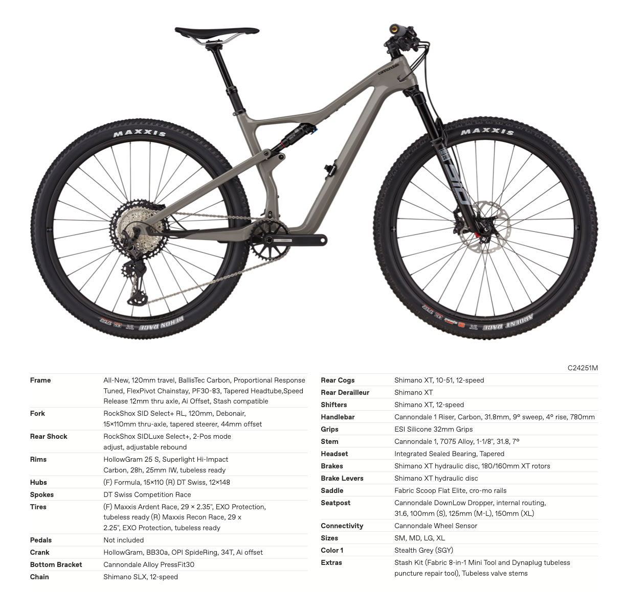 2021 Cannondale Scalpel SE 1 mountain bike specs and build components