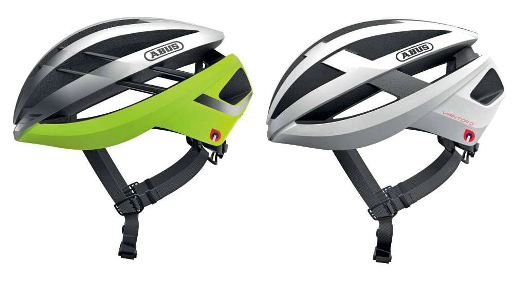 Abus Quin smart crash alert helmet, smart Q-Sensor chip equipped helmets, Aventor Quin Viantor Quin road bike helmets