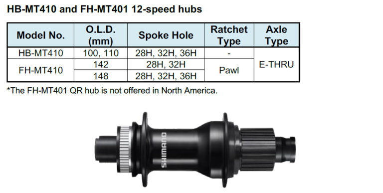 shimano m6100 hubs