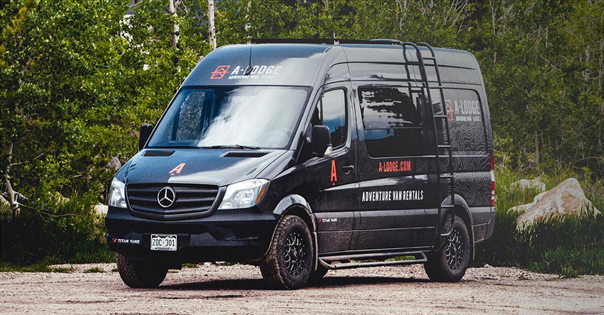 a-lodge rental camper vans built on titan vans custom mercedes sprinter vans