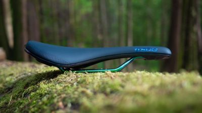 SDG Bel-Air V3 saddles up svelte compact comfort for all day trail riding, in oil slick!