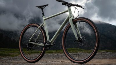 Commencal FCB is a Fast City Bike with flat bars and 700c x 50mm gravel tires