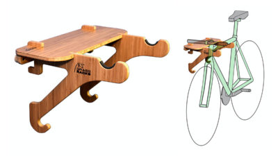 Found: Grassracks Rackcycle wall-mounted bamboo bicycle rack