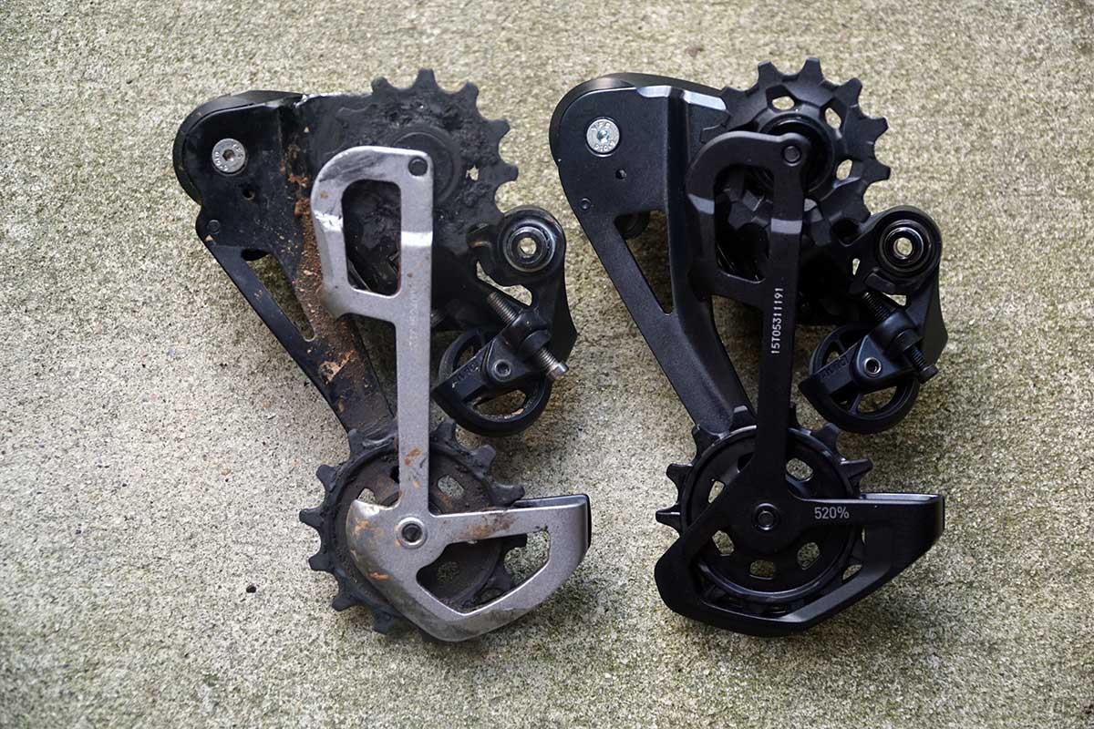 what is the difference between the old sram eagle derailleurs and the new ones for the 52-tooth cassettes