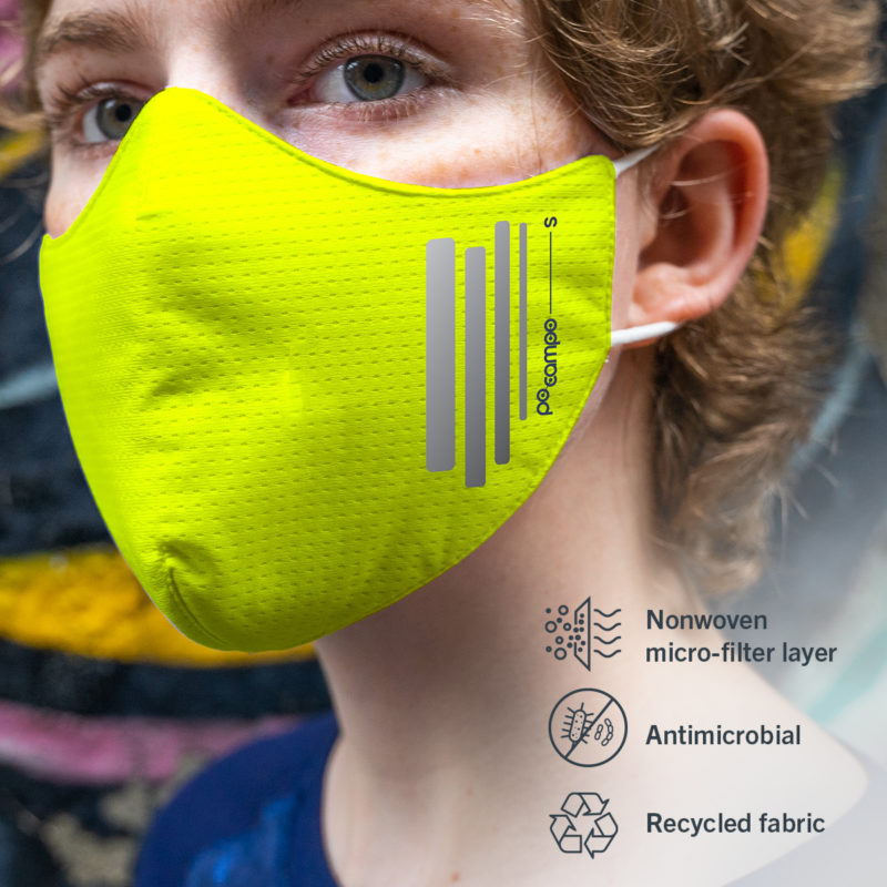 po campo reflective breathable face masks