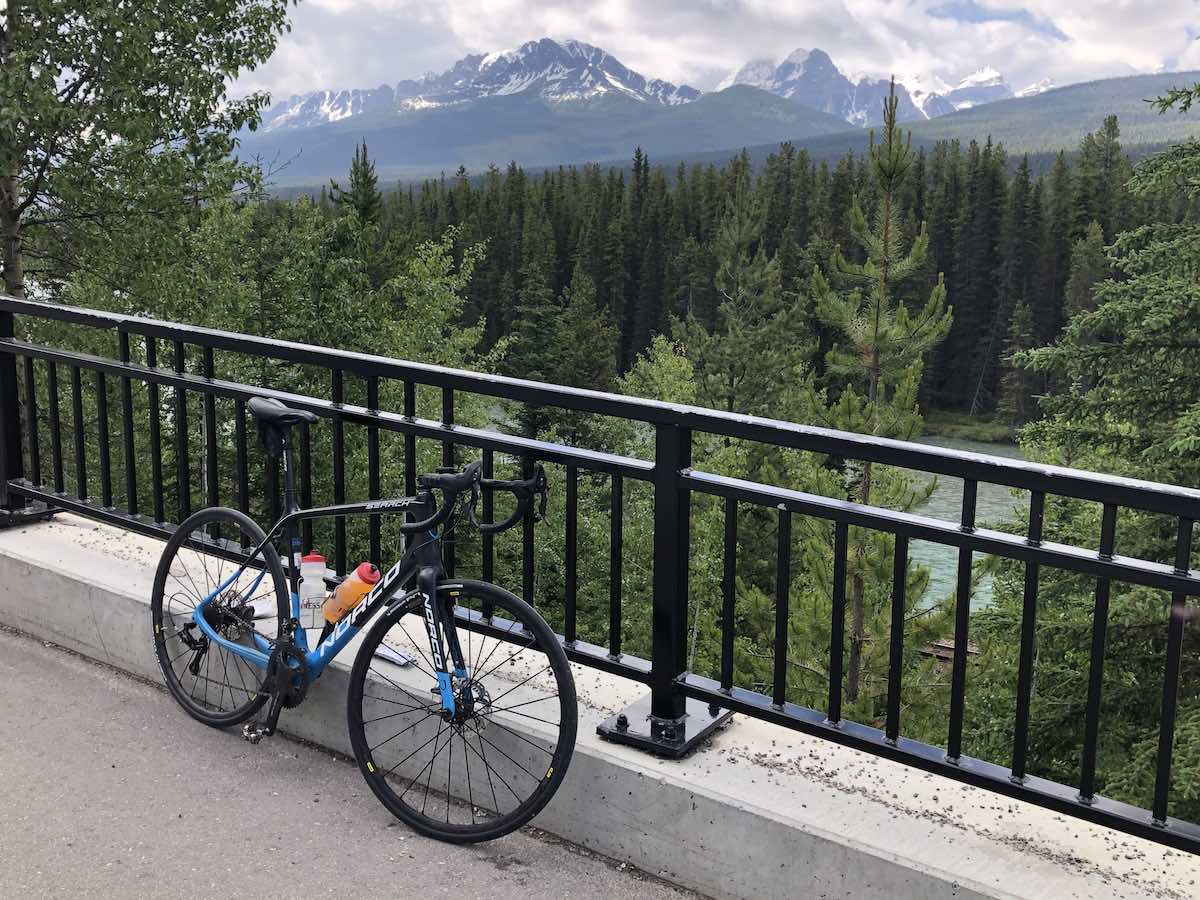 bikerumor pic of the day cycling between banff national park and lake louise canada