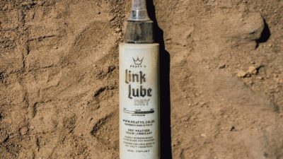 Peaty’s Link Lube Dry protects your chain when it’s “dryer than a camel’s tongue”
