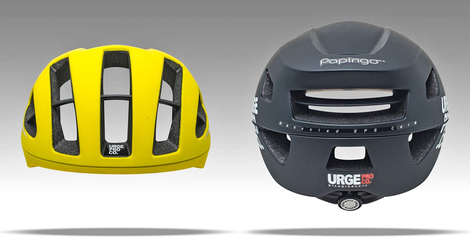 Urge Papingo road bike helmet, lightweight affordable eco-friendly vented aero road helmet