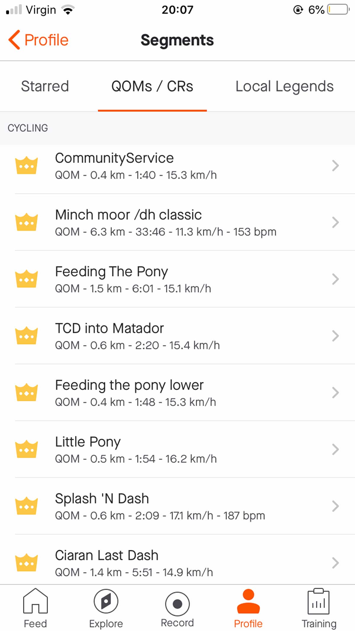 strava queen of the mountain summit account feature