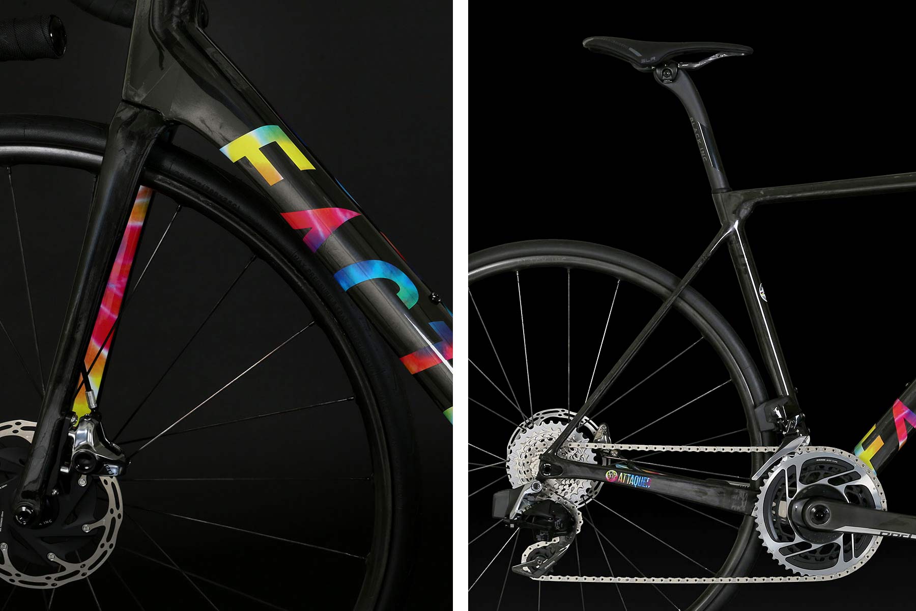 Factor O2 VAM is a full-internal routing ultralight carbon climber's road bike that weighs just 677g, frame details